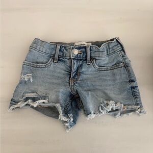 abercrombie kids Light Wash Distressed Denim Shorts